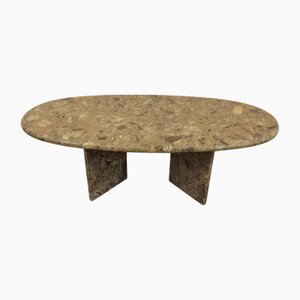 Vintage Oval Granite Coffee Table, 1970s