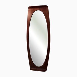 Curved Wood Mirror by Campo E Graffi for Home, 1960s
