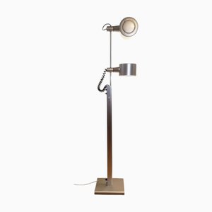 Vintage 2-flammige Stehlampe aus Chrom von Ronald Homes für Conelight Ltd, 1974