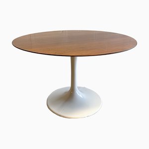 Italian Modern Fiberglass and Teak Tulip Dining Table in attributed to Eero Saarinen for Fiarm, Italy, 1960s