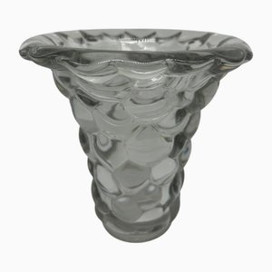 Vintage Crystal Vase by Pierre D'Avesn, 1950s