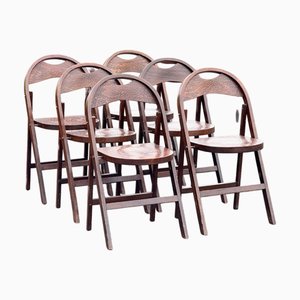 Vintage B751 Klappstühle aus Bugholz von Michael Thonet für ZPM Radomsko, 1960er, 6 . Set