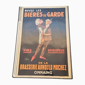 Brasserie Bieres Garde Werbeplakat, 1930