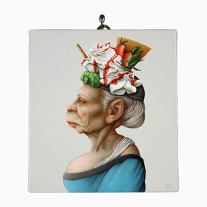 Fabio d'Aroma, Unconventional Portrait, Oil on Canvas