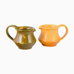 Vintage Danish Ceramic Pitchers with Uranium Glaze from Kähler, 1930s, Set of 2