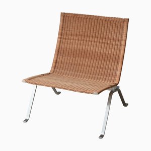PK-22 Lounge Chair in Wicker Cane by Poul Kjærholm for E. Kold Christensen, 1960s