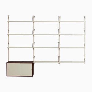 Royal System Wall Unit in White Wood and Rosewood by Poul Cadovius for Cado, 1970s