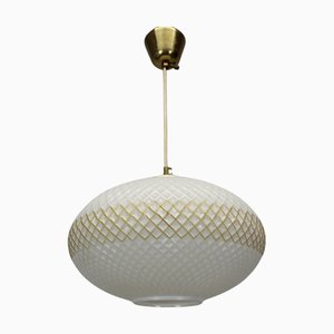 Vintage Czechoslovakian Glass Pendant, 1970s