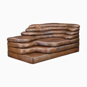 DS-1025 Terrazza Sofa in Patinated Leather by Ubald Klug for de Sede, 1970s