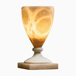 Large Mid-Century Modern Table Lamp in Alabaster, 1970s