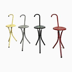 Expo 58 Folding Cane Chairs by Torck, Set of 4