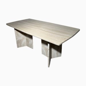 Rechteckiger Esstisch aus Travertin