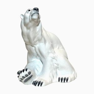 Eisbär-Skulptur aus Porzellan