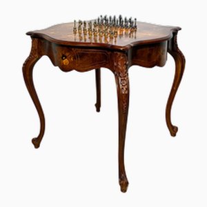 Copper and Marquetry Chess Table