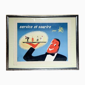 Expo 58 Service et Sourire Poster von M. Leclercq, 1958