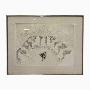 Albert Debois, Komposition, Original Graphitzeichnung