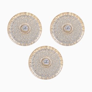 Vintage Sputnik Crystal Glass Wall Sconce from Peill & Putzler, 1970s