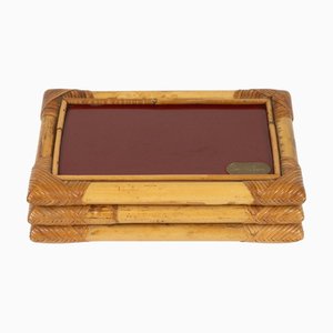 Mid-Century Bamboo, Rattan and Bakelite Box by Cesare Di Cesare, Italy, 1970s