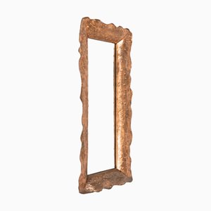 Mid-Century Mirror in Hammered Copper attributed to Angelo Bragalini, Italy, 1960s