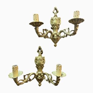 French Ornate Wall Lights, Set of 2