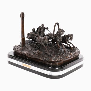 Vasily Grachev, Large Troika Sculpture, 20th Century, Bronze