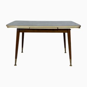 Mid-Century Extendable Glass Dining Table