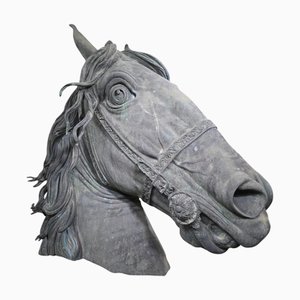 Monumentale Pferdekopfskulptur aus Bronze von Fernando Sánchez Castillo