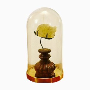 Libyan Desert Glass Fragment with Antiqued Base in Case