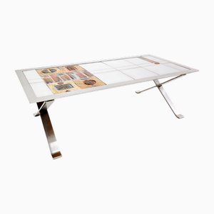 Ceramic Tile Coffee Table by Jean Gregorieff for Roche Bobois, 1970s