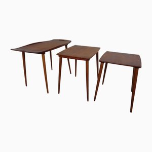 Tables Gigognes en Teck par Jens Quistgaard pour Nissen, Danemark, 1960s, Set de 3
