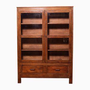 Bibliothèque en Verre avec Portes et Tiroirs, Italie, 1950s