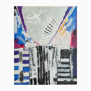 C Bravo, Expressionist Composition, 1990s, Oil on Canvas