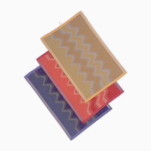 Organic Cotton Zig Zag Kitchen Towels by BOI, Set of 3