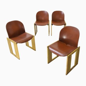 Dialogo Stühle von Afra & Tobia Scarpa für B&B Italia / C&B Italia, 1970er, 4er Set