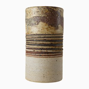 Moderne Mid-Century Vase aus Steingut von Tue Poulsen, Dänemark, 1960er