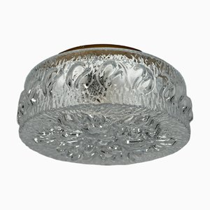 Space Age Flush Mount in Glass and Metal, 1970s