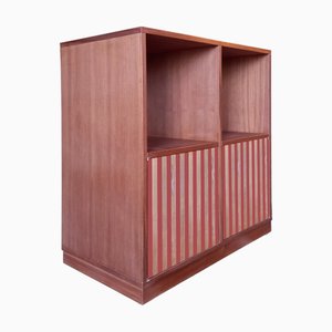Lupo Sideboard aus Mahagoni mit roten Streifen von Pietro Meccani, 1989