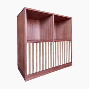 Lupo Sideboard in Green-Striped Mahogany from Pietro Meccani, 1989