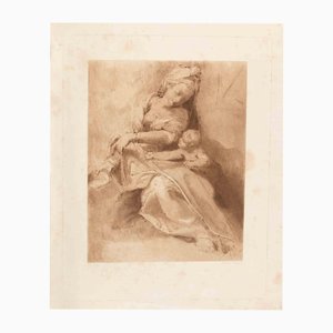 Alphonse Leroy after Correggio, La Vierge et l’Enfant, Etching, Mid-19th Century