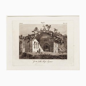 Florent-Constant Bourgeois, Grotta della Ninfa Egeria, Eau-forte sur Papier, 1804