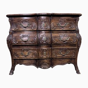 Commode Bombée Provençale de Style Louis XV en Bois