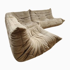 Mobilier de Salon Togo Vintage par Michel Ducaroy pour Ligne Roset, 1970s, Set de 3