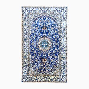 Tapis Nain Vintage avec Médaillon Central Bleu