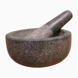 Pilon Et Mortier Vintage En Laiton Massif - H.B.S. - 1,38 Kg - Excellent état