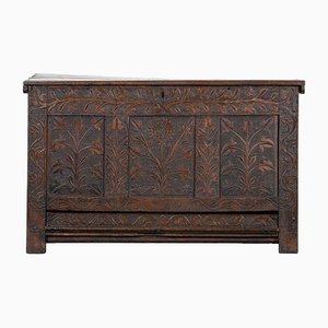 Englische Mule Kommode aus geschnitzter Eiche, 1680