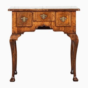 George I Walnut Kneehole Lowboy Side Table, 1720