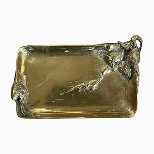 Jugendstil Schmuckschale aus Bronze von A. Marionnet