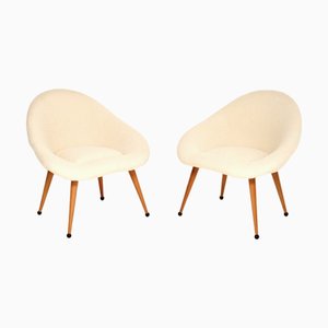 Vintage French Pod Armchairs, 1960s, Set of 2