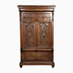 Renaissance Style Coat Rack in Carved Walnut, 1890s
