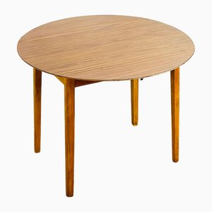 Runder Vintage Esstisch mit Tropfen Blättern, 1970er
